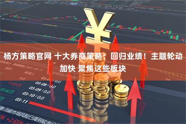杨方策略官网 十大券商策略：回归业绩！主题轮动加快 聚焦这些板块