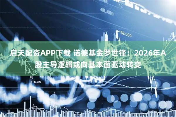 启天配资APP下载 诺德基金罗世锋：2026年A股主导逻辑或向基本面驱动转变